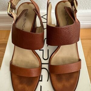 Via Spiga leather sandals, 3.5 in heel